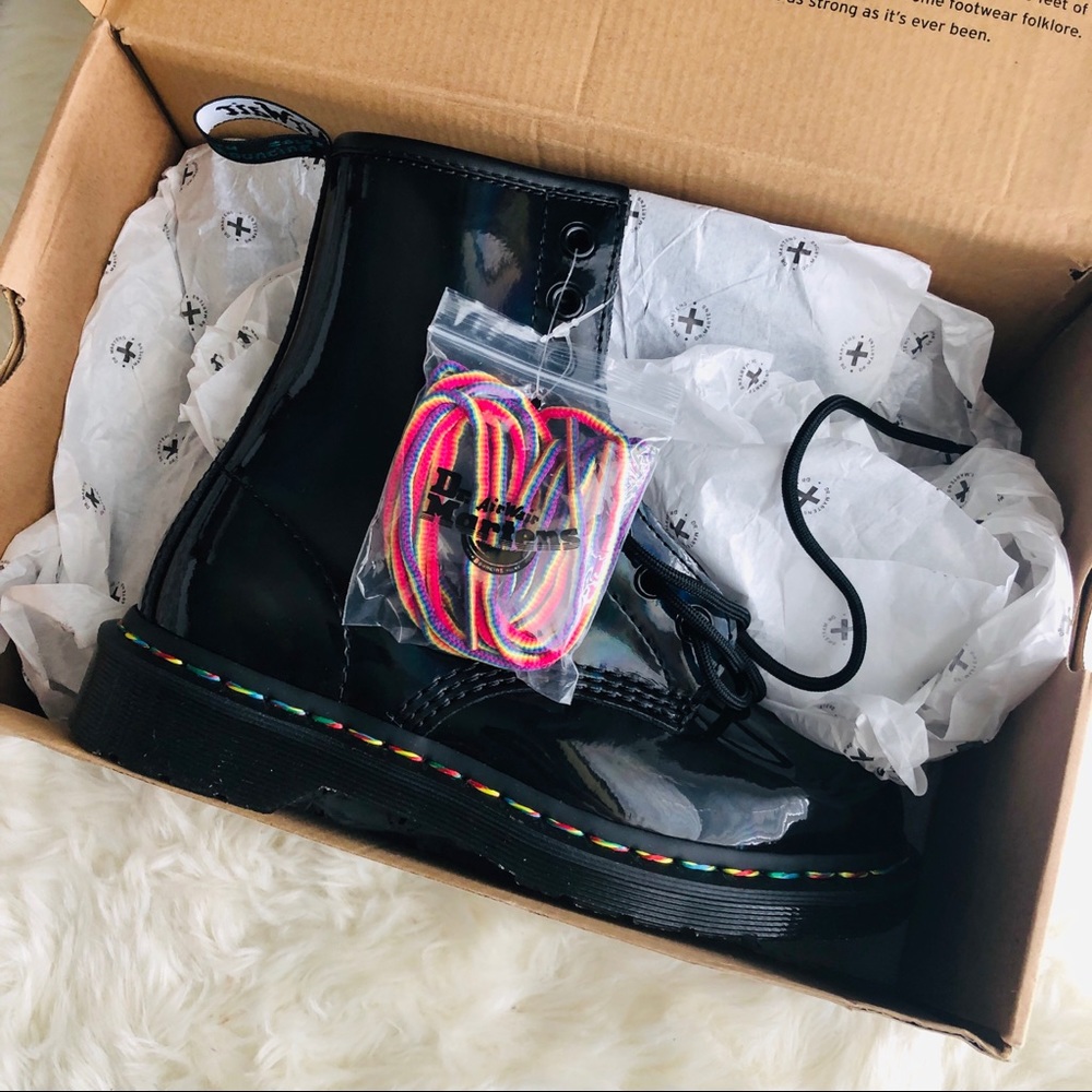 SOLD Dr. Martens 1460 RAINBOW IRIDESCENT Boots - Picture 5 of 7